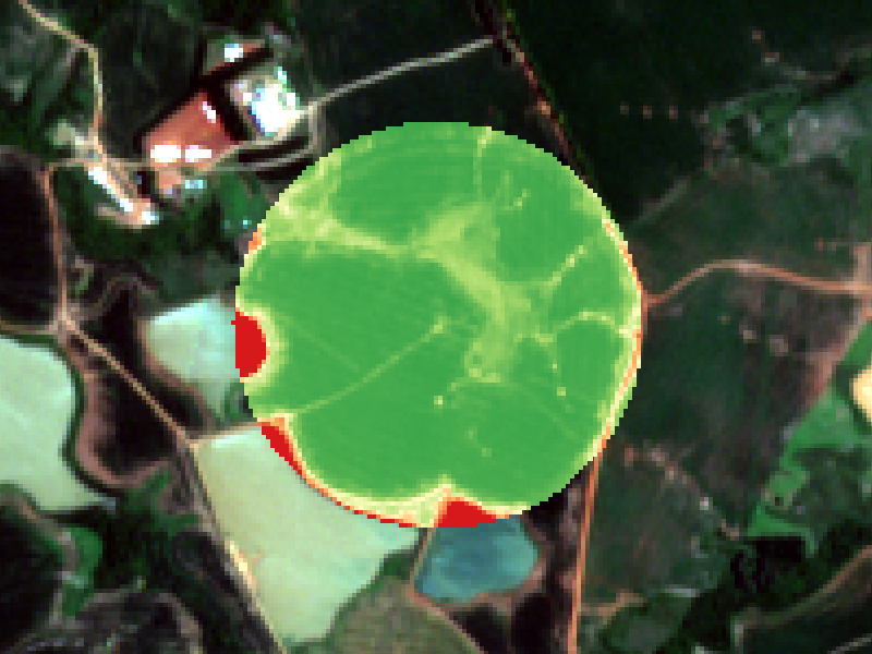 NDVI em lavoura de soja (imagens de satélite)