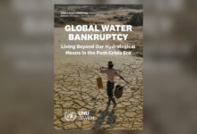 Capa do relatório Global Water Bankruptcy, da Universidade das Nações Unidas (UNU-INWEH), 2026