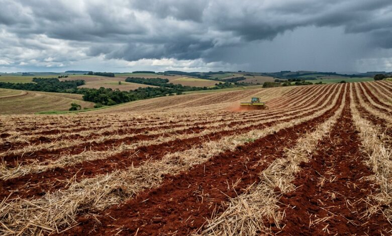 Zoneamento agrícola de risco climático: lavoura de soja recém-semeada no Paraná